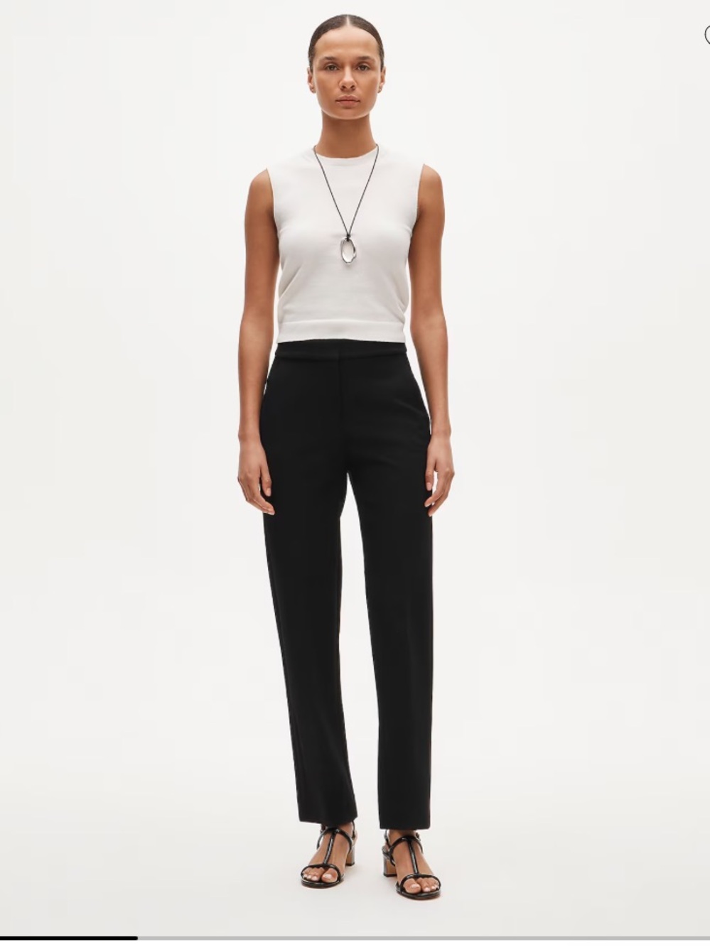 J. Crew Kate straight-leg pant in four-season stretch in black